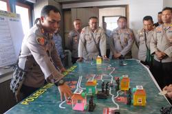 Sehari Sebelum Simulasi Sispamkota Polres TTS Gelar Tactical Flor Game