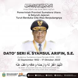 Syamsul Arifin Meninggal Dunia, Pj Gubernur Sumut Hassanudin Sampaikan Ucapan Belasungkawa