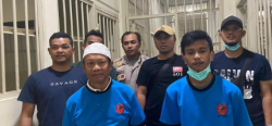 Tampang Yosep Datar saat Dijadikan Tersangka Pembunuhan Istri dan Anak Kandungnya