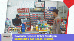 Kawanan Pencuri Bobol Swalayan, Rusak CCTV dan Gondol Brankas