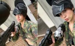 Anya Geraldine Artis Cantik Kena Muncratan Cat saat Main Paintball, Masih Tetap Imut