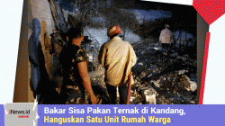 Waspada! Gara Gara bakar Sisa Pakan Ternak, Hanguskan Satu Unit Rumah Warga