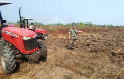 Dukung Ketahanan Pangan di Batu Betumpang, Babinsa Kodim 0432 Basel Turun ke Sawah