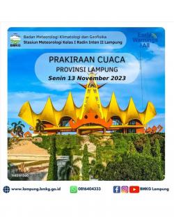 Prakiraan Cuaca Lampung Hari Ini, Way Kanan Waspada Potensi Hujan Disertai Petir dan Angin Kencang