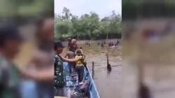 Kemunculan Buaya di Sungai Kahayan Gegekan Warga Pulpis Kalteng