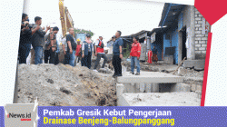 Antisipasi Banjir, Pemkab Gresik Kebut Pengerjaan Drainase Benjeng-Balungpanggang