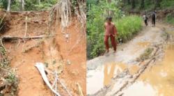 Longsor, Jalan Penghubung Cihara-Cigemblong Lebak Rusak dan Berpotensi Putus Total