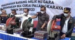 Bea Cukai Palangka Raya Musnahkan 385 Ribu Batang Rokok Ilegal