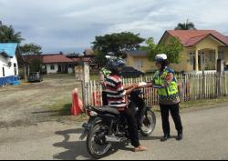 Satlantas Polres Pidie Jaya Sosialisasikan Undang-Undang Berlalu Lintas