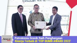 Petrokimia Gresik Meraih Penghargaan Kinerja Terbaik di 'TOP BUMN AWARD 2023'