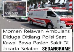 Viral Ambulans Bawa Pasien Renta Dihentikan Polisi, Lokasi Seberang Kementerian Kesehatan