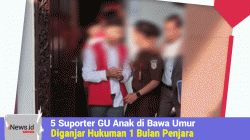 Lima Suporter Gresik United Anak di Bawah Umur Diganjar 1 Bulan Penjara