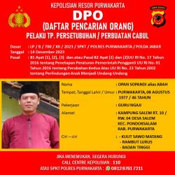 Ustad Cabuli 15 Santriwati Masih Buron, Polres Purwakarta Sebar Poto Pelaku di Medsos