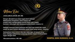 Wakapolres Pringsewu Kompol Doni Dunggio Pamit Setelah Berakhirnya Masa Tugas