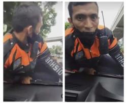 Viral Petugas Dishub Nangkring Diatas Mobil Bak Spiderman, di Seruduk Pengendara