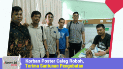 Korban Poster Caleg Roboh, Terima Santunan Biaya Pengobatan