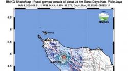 Gempa Magnitudo 4,4 Guncang Pidie Jaya Aceh, Kedalaman 6 Km