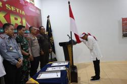 Kapolres AKBP Pratomo Widodo hadiri  Prosesi Ikrar Setia kepada NKRI di Lapas Way Kanan