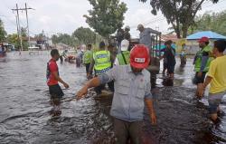 75 TPS di Rohil Terendam Banjir, Polisi Kordinasi dengan KPU dan Bawaslu