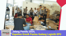 Jelang Pemilu 2024, Kapolres Gresik Pantau Gudang Logistik KPU