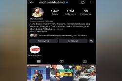 Akun Instagram Mahfud MD Kena Hack, Unggah Video Tentara Israel