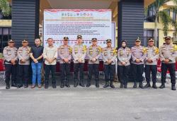 Polres Rohil Gelar Deklrasi Tertib Lalu Lintas dan Pemilu Damai