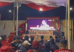 Ratusan Pendukung dan Relawan Ganjar-Mahfud Nobar Debat Cawapres Putaran Keempat di Panti Marhaen