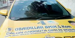 Jelang Pemilu, Mobil Caleg DPR RI Partai  Golkar Dirusak Orang Tak Dikenal