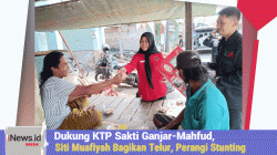 Dukung KTP Sakti Ganjar-Mahfud, Siti Muafiyah Bagikan Telur, Perangi Stunting