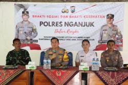 Polres Nganjuk Berikan Kesejahteraan Melalui  NCS, Baksos dan Pengobatan Gratis di Desa Ngepung