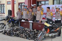 Polres Mamuju Tengah Sita Ratusan Knalpot Brong, Pemilik Bengkel Diimbau untuk Tidak Melakukan Ini