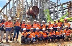 Rotary Kiln Shell Line 1 Terpasang, Ceria Targetkan Bangun Line 2 di 2024