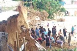 Tanah Longsor di MS Bombong Raya Residence Pematang Siantar, 1 Orang Tewas 