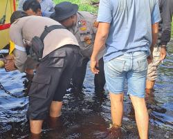 Polsek Bandar Sei Kijang Bantu Korban Banjir dan Sampaikan Kamtibmas Pemilu