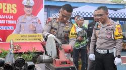 Polres Bontang Musnahkan Puluhan Knalpot Brong Sitaan