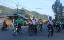 Sinergitas TNI Polri, Kapolda Aceh dan Pangdam IM Gowes Santai Bersama