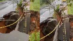 Waspada! Jalan Gunungkencana Malingping Ambles