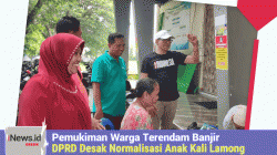 Ribuan Rumah Warga Terendam Banjir, DPRD Desak Pemkab Gresik Normalisasi Anak Sungai Lamong