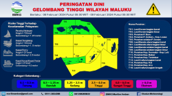 BMKG Beri Peringatan Waspada Gelombang Setinggi 2,5 di Perairan Tanimbar dan Kei