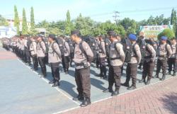 Jelang Pemilu 2024, Polres Probolinggo Gelar Apel Pengecekan Personel PAM TPS