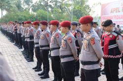 Jelang Rekapitulasi, Ratusan Personel Polisi di Siapkan untuk Amankan 8 Kecamatan di Pidie Jaya