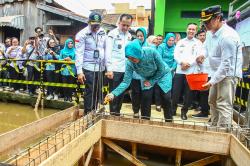 Potret Peluncuran Gerakan Serentak Pembangunan Sanitasi, Bedah Rumah, dan Pencegah Stunting Sumsel