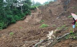 Longsor Terjang Area Persawahan Milik Warga di Sa'dan Pebulian Toraja Utara