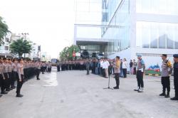 Ratusan Personil Gabung Dikerahkan untuk Pengamanan Rapat Pleno Terbuka Hasil Suara Pemilu di Kaltim