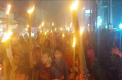 Sambut Ramadhan, Ratusan Warga Cikarang Barat Meriahkan Pawai Obor