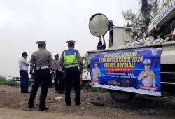 Satlantas Polres Boyolali  Ganti Empat Convex Mirror di Jalur Wisata SSB