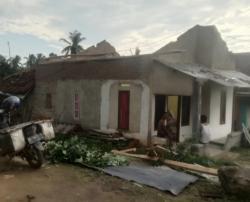 Bencana Puting Beliung Hantam Desa di Lampung Selatan, 102 Rumah Rusak