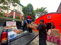 Peduli Korban Banjir, Pertamina Kirim Bantuan Bright Gas ke Dapur Umum