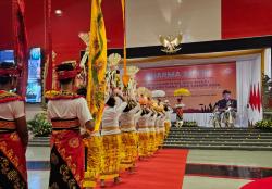 Rangkaian Hari Suci Nyepi, Korps Brimob Polri bersama Banjar Purna Widya Melaksanakan Dharma Santi