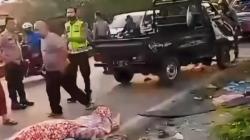 Kecelakaan Tragis Hari Ini, Mobil Pikap Rombongan Pengajian Tabrak Pohon, 3 Orang Tewas di Lokasi